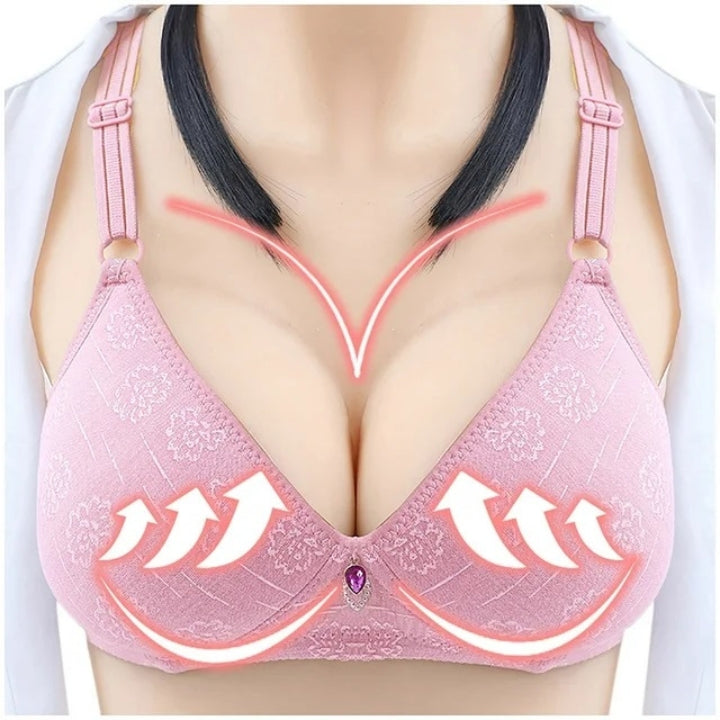 Woman's Solid Color Comfortable Hollow Out Perspective Bra Underwear No Rims Womens Bras